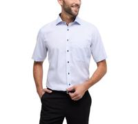 Eterna Chemise à Manches mi-Longues Confortable structurée Bleu Clair, 52/Grande Taille Homme