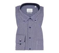 eterna Chemise Comfort Fit boutonnée col rond 4176/19 E144 - Bleu - 45 cm
