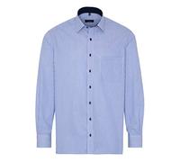 ETERNA Homme Chemise en Twill à Fines Rayures Comfort FIT 1/1 Bleu 45_H_1/1