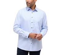 ETERNA Homme Chemise en Twill à Fines Rayures Comfort FIT 1/1 Bleu Clair 42_H_1/1