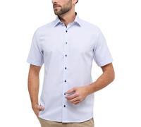 ETERNA Homme Chemise Manches Courtes texturée en Coton Modern FIT 1/2 Bleu Clair 42_H_1/2