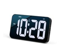 EternaHora Horloge Murale numérique à LED avec Jour et Date, Grand écran numérique de 10,8 Pouces, 12/24 Heures, Gradation Automatique, DST, horloges pour la décoration du Salon, du Bureau