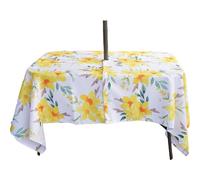 Eternal Beauty Nappe rectangulaire 152 x 213 cm - Pour intérieur et extérieur - Résistante aux éclaboussures - Avec trou de parasol et fermeture éclair - Pour terrasse, jardin, fête et barbecue -