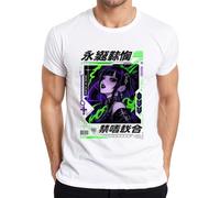 Eternal Prisoner Bound By Silence Japan Y2K T-shirt pour homme, Blanc., S