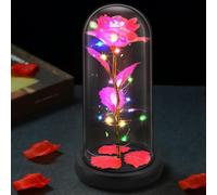 Eternal Rose Galaxy Gifts Ideas For Girlfriend Wife Valentine's Day For Her Kit Beauty And The Beast Eternal Rose Enchanted Galaxy In Glass Bell (Galaxy Pink)