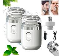 Eternal Starlight 2-in-1 Portable Mini Capsule Shaver, Capsule Razor Mini Portable Electric Shaver, Capsule Razor, Capsule Rasoir, Mini Rasoir Electrique Homme (White-2pcs)
