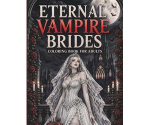 Eternal Vampire Brides Coloring Book for Adults: 45 Hauntingly Beautiful Designs of Gothic Romance, Moonlit Castles & A Journey Through Eternal Love
