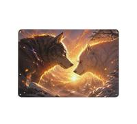 Eternal Wolf Duel Plaque Métal 20x30cm, Tableau Décoratif | Optez pour des décors muraux en métal dans l'atelier pour varier le décor.