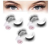 Eternaljoymart False Eyelashes, 3pairs Eternaljoymart Self Adhesive Eyelashes, Natural Eye Lashes, Reusable Self-Adhesive False Eye-lashes for Natural Lashes, No Glue (Style E)