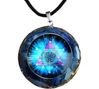 EternalOrgone Collier avec pendentif orgonite fait à la main - Pierre précieuse de chakra - Cristal de guérison Reiki - Collier avec pendentif en orgonite - Pour porter chance, yoga, méditation