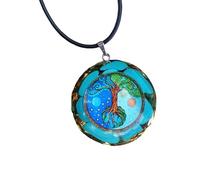 EternalOrgone Cristal d'orgonite fait à la main - Pierre précieuse de guérison Reiki - Orgonite - Pour porter chance, yoga, méditation - Corde réglable