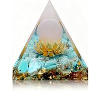 EternalOrgone Pyramide d'orgonite en cristal inspirante en forme de fleur de vie avec lépidolite générateur d'énergie pour la protection et la méditation