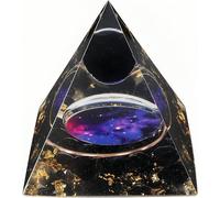 EternalOrgone Pyramide d'orgonite pour énergie positive, obsidienne d'orgonite en cristal de guérison pour réduire le stress, la guérison des chakras, le Reiki, la méditation attire la chance et le