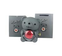 Eternals Rose and Bear Box Jewelry Display Box Texture for Gifting on Mother's Day Anniversaries Bridal Showers Decorative Bedside Ornament