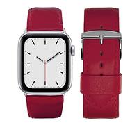 Eternel - Holi Bracelet éclatant - Compatible toutes Apple Watch - 41/42mm - Fait main en France - Tannage végétal - Fuchsia - Adaptateurs aluminium argent