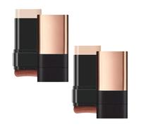 Eternipeace Stick Foundation, 2 In 1- Luxury Anti-Wrinkle Foudation Stick, Instant Concealing Foundation Stick with Built-In Brush, Double Head Foundation Make-Up Stick (Mix)