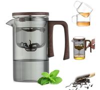 Eternititea - Pot magique - Avec poignée et passoire à thé - Pour la maison, l'extérieur, cadeau et bureau pendant l'heure du thé - Gris - 520 ml