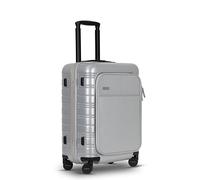 ETERNITIVE - Cabin E Valise Cabine, Valise Voyage en Polycarbonate, Taille: 54 x 37 x 25 cm, Valise Rigide avec Verrouillage par Empreinte Digitale, Roulette 360°, Petite Valise, Gris Argent