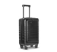 ETERNITIVE - Valise Cabine I Valise Voyage en ABS I Taille: 55 x 35 x 24,5 cm I Valise Rigide avec Serrure TSA I Valise a Roulette 360° I Support pour Téléphone Portable et Boisson I Couleur: Noir