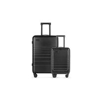 ETERNITIVE - Set de 2 Valise - Petit et Grand | Valise Voyage en ABS | Taille: 55 & 75,5 cm | Valise Rigide avec Serrure TSA | Roulette 360° | Bagage à Main 40L & L 96L | Couleur: Noir