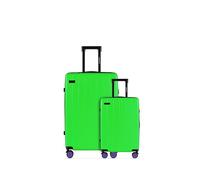 ETERNITIVE - Joy Set de 2 Valise - Petit et Grand 37L & 99L | Valise Voyage Rigide en ABS avec Serrure TSA | Roulette 360° | Bagage à Main | Vert