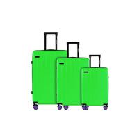 ETERNITIVE - Joy Set Valise - Lot de 3 | Taille: S, M, L | Valise Voyage Rigide en ABS avec Serrure TSA | Roulette 360° | Bagage à Main 37L 60L 99L | Vert