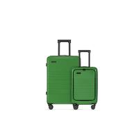 ETERNITIVE - Set de 2 Valise - Petit et Moyen | Valise en ABS | Taille: 55 & 65,5 cm | Valise Rigide avec Serrure TSA | Roulette 360° | Bagage à Main 40L & 62,5L | Couleur: Vert