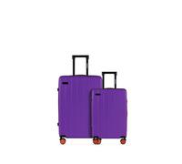 ETERNITIVE - Set de 2 Valise - Petit et Moyen | Valise Voyage en ABS | Taille: 55 & 65,5 cm | Valise Rigide avec Serrure TSA | Valise a Roulette 360° | Bagage à Main 37L & 60L | Violet