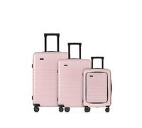 ETERNITIVE - Set Valise - Lot de 3 I Polycarbonate & ABS I Taille: 74 x 64 x 54 cm I Valise Rigide avec Serrure TSA I Roulette 360° I Bagage à Main 33L 64L 98L I Rose