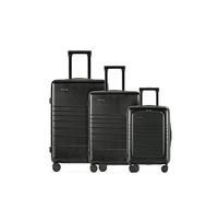 ETERNITIVE - Set Valise - Lot de 3 I Valise Voyage en Polycarbonate & ABS I Taille: 74 x 64 x 54 cm I Serrure TSA I Roulette 360° I Bagage à Main 33L 64L 98L I Noir