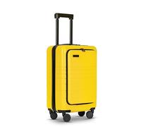 ETERNITIVE - Valise Cabine I Valise Voyage en ABS I Taille: 55 x 35 x 24,5 cm I Valise Rigide avec Serrure TSA I Valise a Roulette 360° I Support pour Téléphone Portable et Boisson I Couleur: Jaune