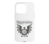 Eternity's Heartbeat Montre Gothique Chauve-Souris Coque pour iPhone 15 Pro Max