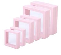 Eterspr 6 Rose Cadre d'Affichage Transparent Roses, Utilisés pour Exposer des Bijoux, des Pièces de Monnaie, des Timbres, des médailles et d'autres Petits Objets de Collection