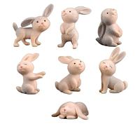 Eterspr 7 Gris Modèle Mini Lapin, Modèle de Micro Paysage, Peuvent être Utilisés comme Décorations pour Les Maisons, Les Jardins, etc, et Peuvent Également être Utilisés pour Créer des Micro Paysages