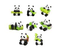 Eterspr 8 Modèle Animalier de Style Chinois, Modèle Mini Panda, Peut Être Utilisé comme Décoration pour la Maison, Le Balcon, Le Jardin, etc, ou comme Décoration pour Créer Un Micro Paysage