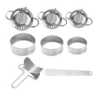 Eterspr 8 Pièces Ensemble de Ravioli Maker, Inox Machine Ravioli Moules, Ravioli Maker, Convient pour Faire des Boulettes, des Boulettes, des Gâteaux et Diverses Collations