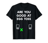 Êtes-Vous doué pour Lancer des œufs Oui ou Non - Amusant Lancer des œufs T-Shirt Graphique avec Valeur, Homme, Noir, XL