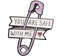 Êtes-vous en sécurité avec moi amour presse-papiers broche broche badge accessoire pour vêtements, broche broche