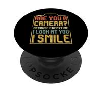 Êtes-Vous Un Appareil Photo ? Every Time I Look At You I Smile PopSockets PopGrip Adhésif