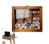 Eteslot Anxietys Bookshelf | Shake Away Your Anxietys, Stress Reliever, Miniature Book Match Boxes Display Case Cabinet, for Book Lovers, Unique and Creative