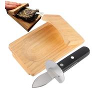 Eteslot Oyster Shucking Clamp Oyster Opener, Support Huitre, Ouvre Huitres Facile, Cale Huitre, Coffret Huitre, Couteau Huitre, Protège-Main, Pince De Décorticage De Bois De Fruits De Mer