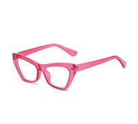 ETETGVG Lunettes à monture papillon vintage pour femme, monture de lunettes rose, lunettes de vue pour femme, rose rouge