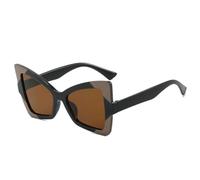 ETETGVG Lunettes de lecture œil de chat papillon de luxe, monture vintage, grande taille, tendance, protection des yeux (café noir et thé)