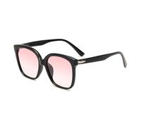 ETETGVG Lunettes de soleil carrées rétro pour homme - Monture simple - Résistante aux UV - Pour la conduite et les voyages, C02 Noir Rose, Taille unique
