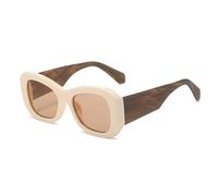 ETETGVG Lunettes de soleil classiques pour femme et homme, style hip-hop, de luxe, pour l'extérieur, les voyages, unisexes, UV400 (beige champagne)