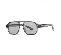 ETETGVG Lunettes de soleil de luxe pour femmes et hommes, verres dégradés, verres UV400 (gris transparent)