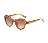 ETETGVG Lunettes de soleil œil de chat pour femmes et hommes, style vintage, style hip-hop, voyage, conduite, UV400 (thé dégradé léopard)
