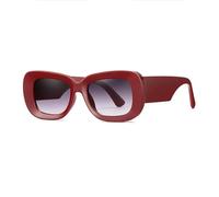 ETETGVG Lunettes de soleil œil de chat pour femmes et hommes, tendance, luxe, plein air, voyage, UV400 (rouge dégradé gris)