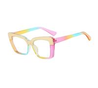 ETETGVG Lunettes de soleil œil de chat surdimensionnées et colorées pour femmes et hommes, pour l'extérieur, la conduite, les voyages, UV400 (marron)