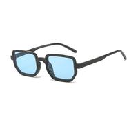 ETETGVG Lunettes de soleil léopard vintage à monture carrée UV400 dégradé noir nuances plage voyage streetwear pour femmes et hommes, noir, bleu